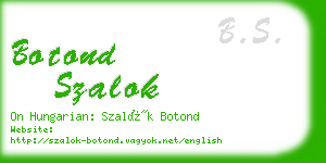 botond szalok business card